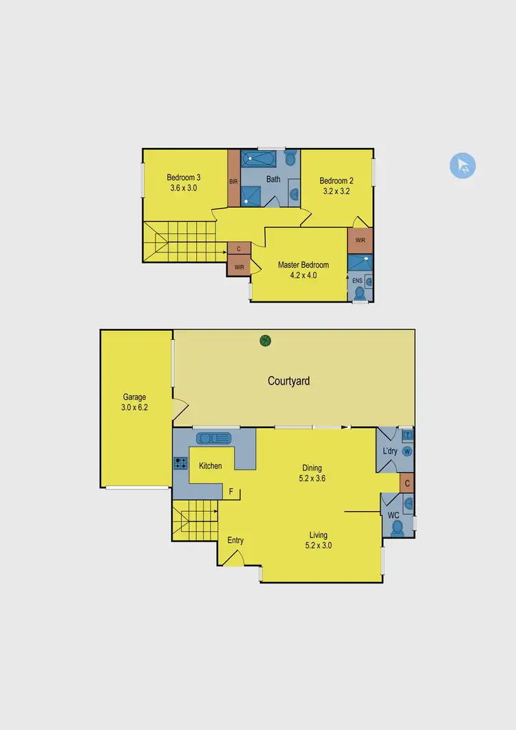 Floorplan of Homely townhouse listing, 2/93 Raleigh Road, Maribyrnong VIC 3032
