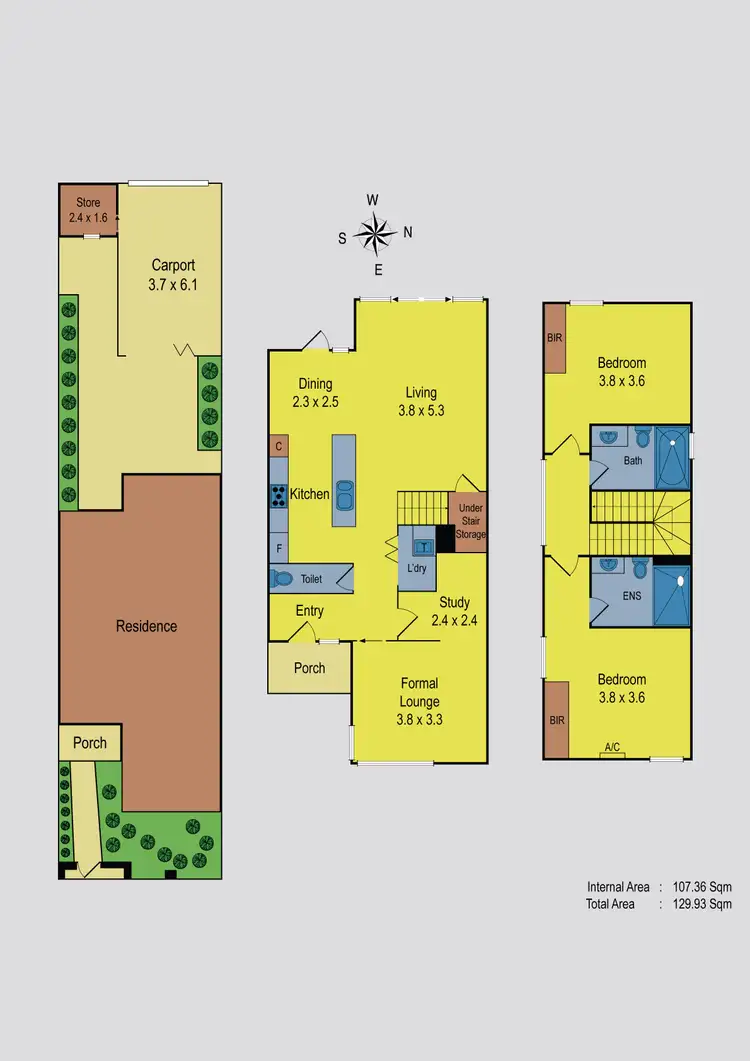 Floorplan of Homely house listing, 57 Brown Avenue, Ascot Vale VIC 3032