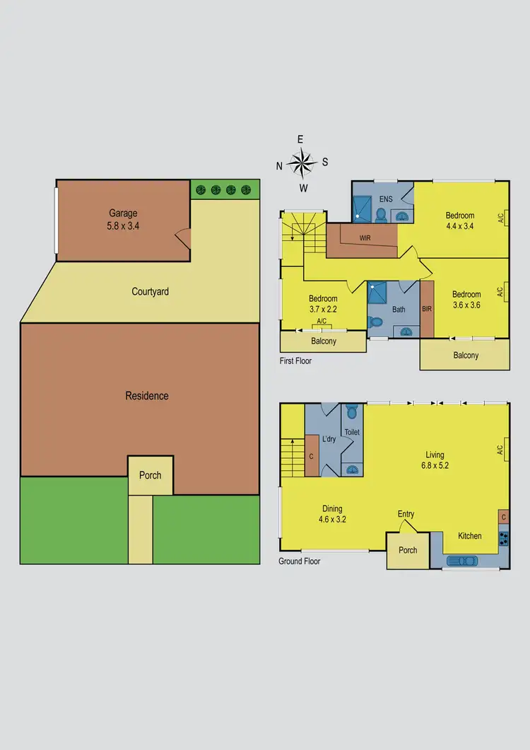 Floorplan of Homely townhouse listing, 2A Piper Street, Fawkner VIC 3060