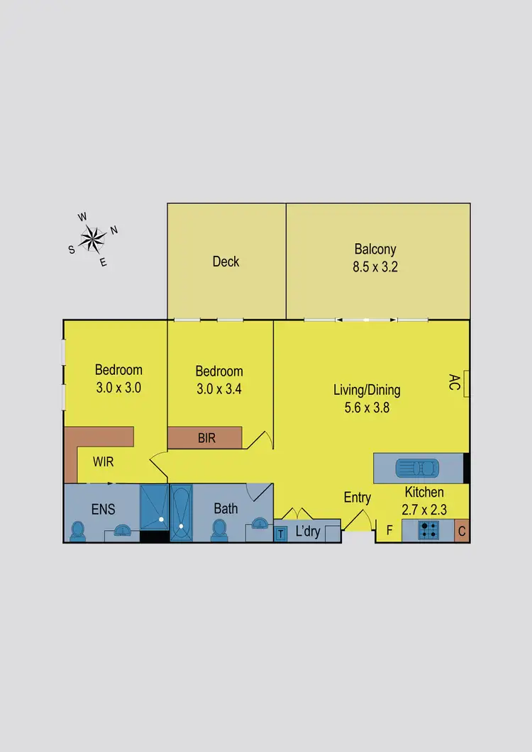 Floorplan of Homely unit listing, 301/8 Burrowes Street, Ascot Vale VIC 3032