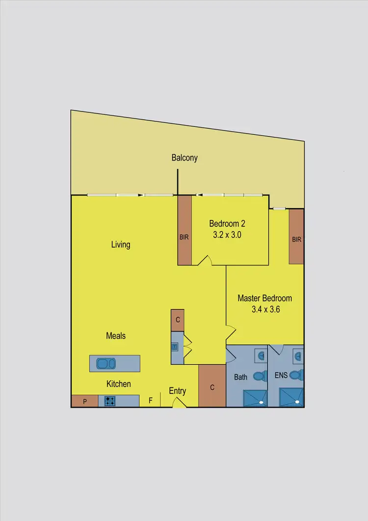 Floorplan of Homely block of units listing, 253/73 Lake Street, Caroline Springs VIC 3023
