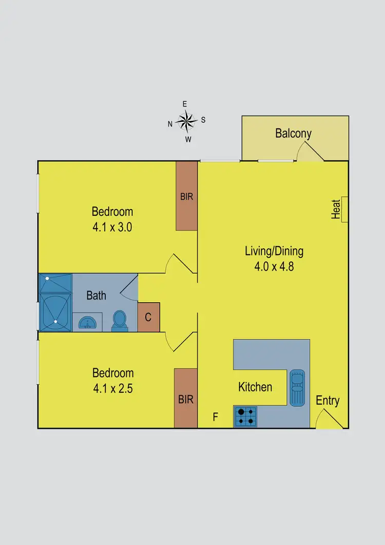 Floorplan of Homely apartment listing, 8/205 Maribyrnong Road, Ascot Vale VIC 3032