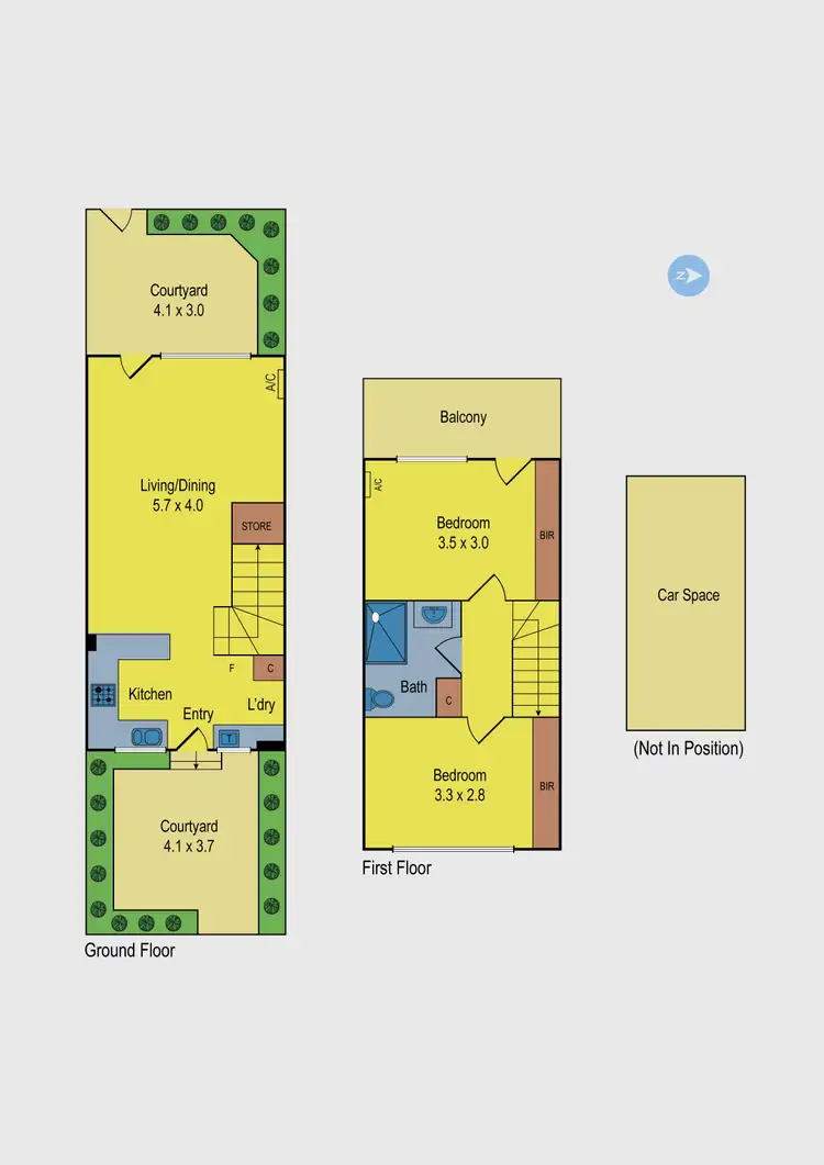 Floorplan of Homely townhouse listing, 29/516-518 Moreland Road, Brunswick West VIC 3055