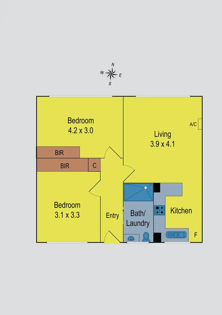 Floorplan of Homely unit listing, 2/7 Fawkner Street, Aberfeldie VIC 3040