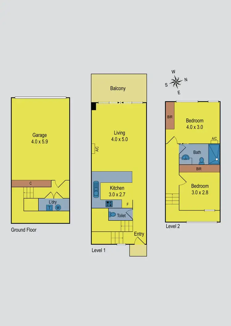 Floorplan of Homely townhouse listing, 6/422 Gaffney Street, Pascoe Vale VIC 3044