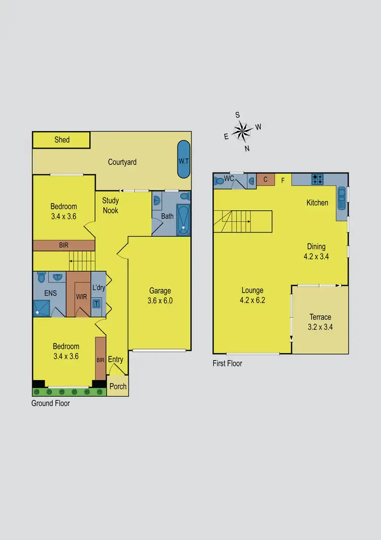 Floorplan of Homely townhouse listing, 1B St Kinnord Street, Aberfeldie VIC 3040