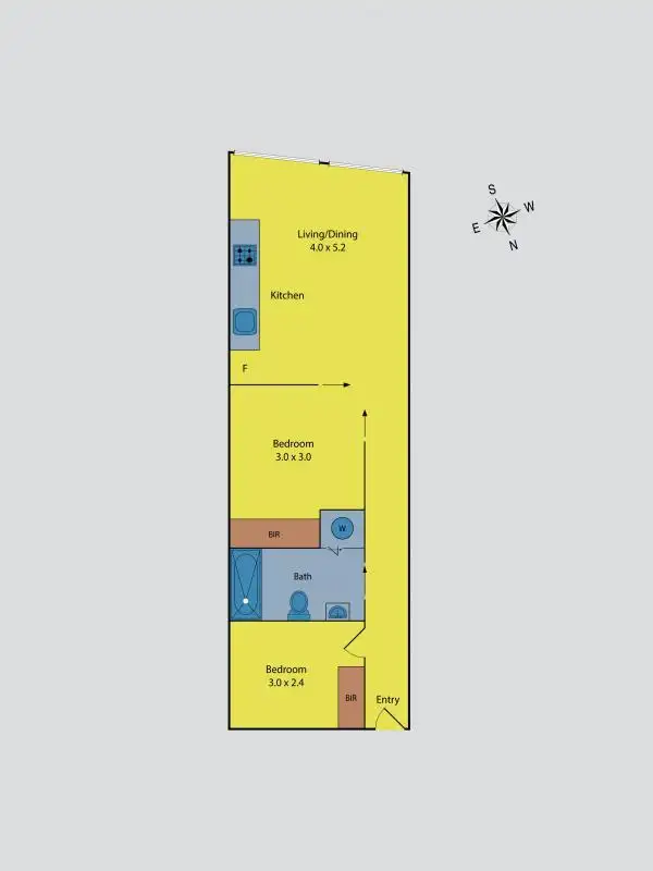 Floorplan of Homely apartment listing, 1216/18 Mt Alexander Road, Travancore VIC 3032