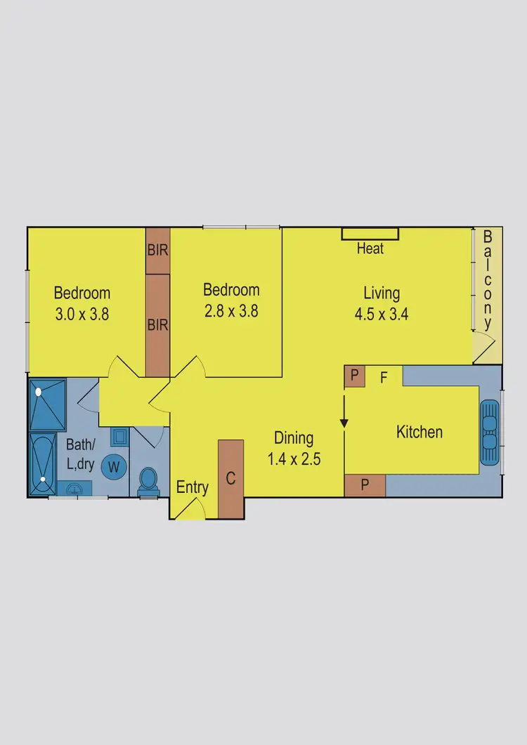 Floorplan of Homely apartment listing, 6/715 Mt Alexander Road, Moonee Ponds VIC 3039