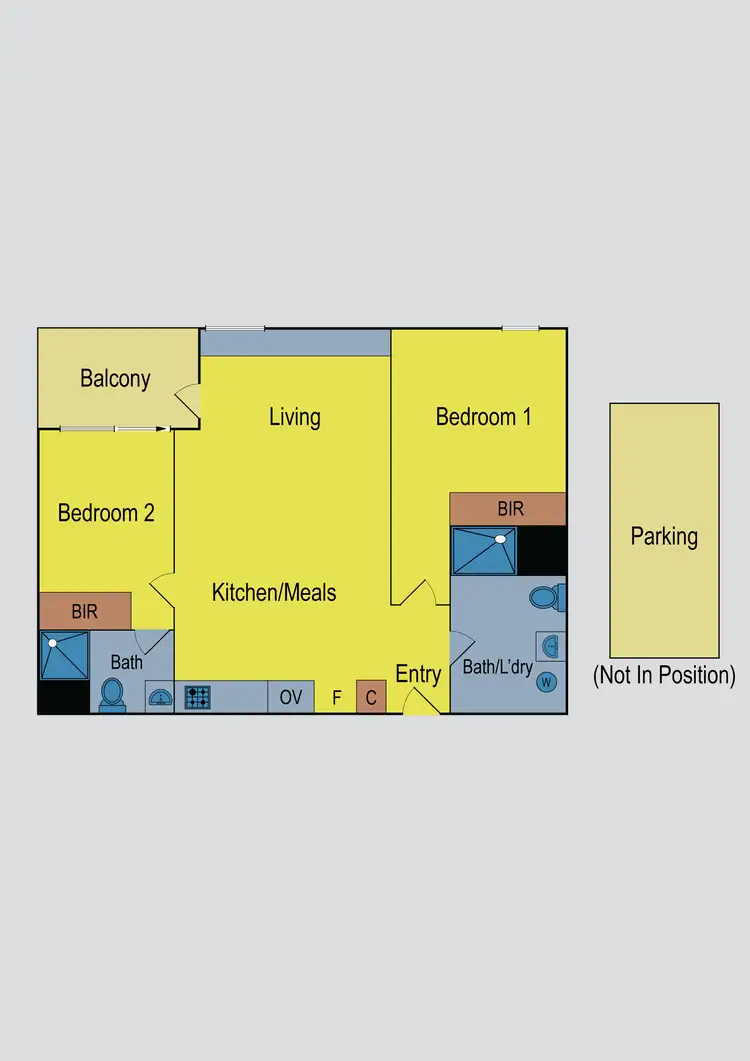 Floorplan of Homely apartment listing, 105/55 Collins Street, Essendon VIC 3040