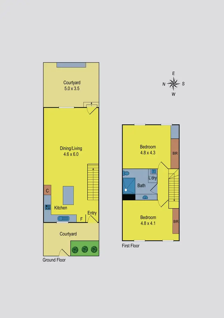 Floorplan of Homely townhouse listing, 13 Industry Lane, Coburg VIC 3058