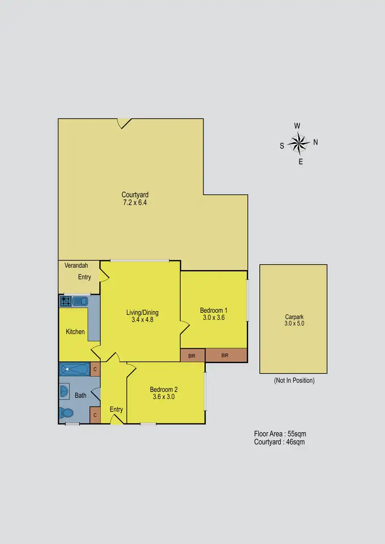 Floorplan of Homely apartment listing, 1/8 Newstead Street, Maribyrnong VIC 3032
