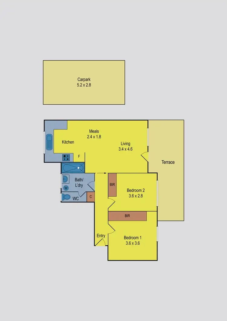 Floorplan of Homely unit listing, 6/2 Allard Street, Brunswick West VIC 3055