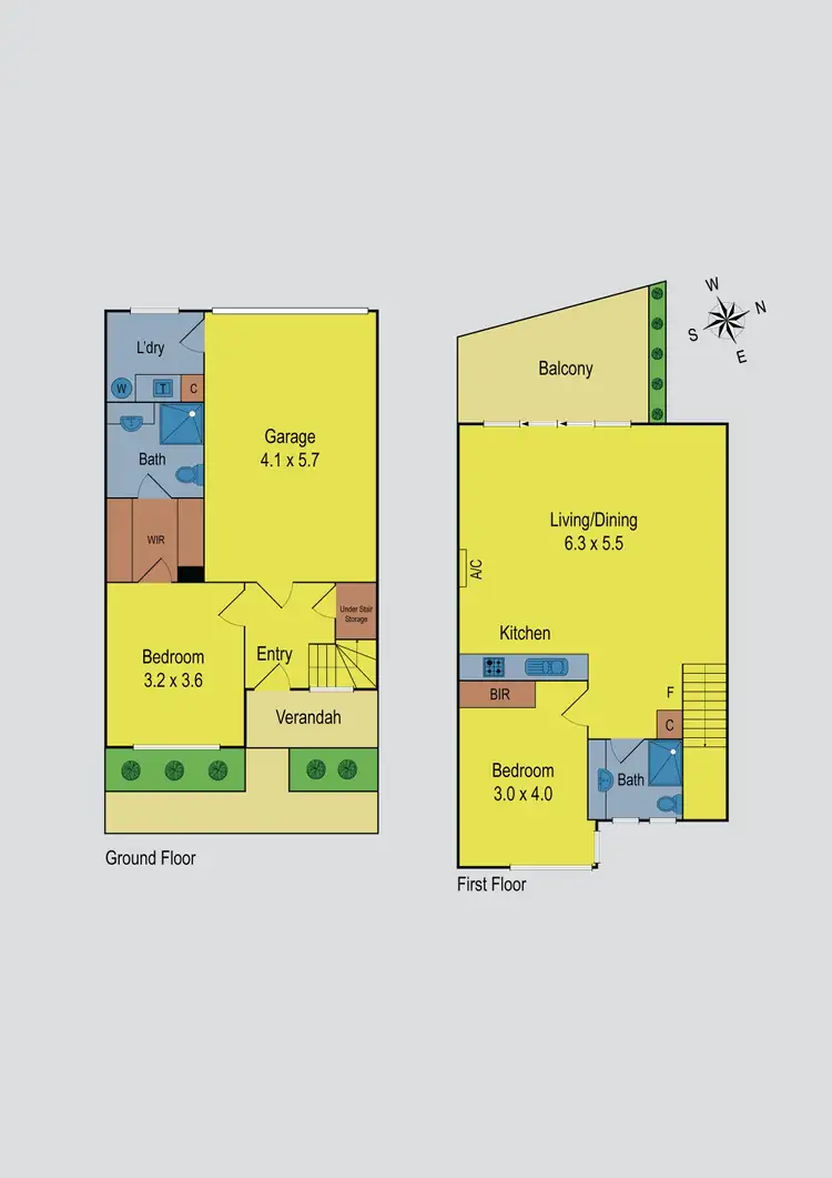 Floorplan of Homely townhouse listing, 6/5 Murrell Street, Glenroy VIC 3046