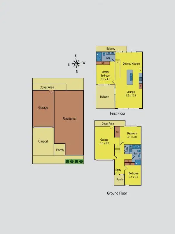 Floorplan of Homely townhouse listing, 6 Wardell Close, Maribyrnong VIC 3032