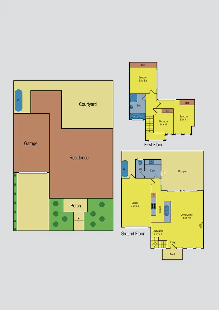 Floorplan of Homely townhouse listing, 47A Snell Grove, Oak Park VIC 3046