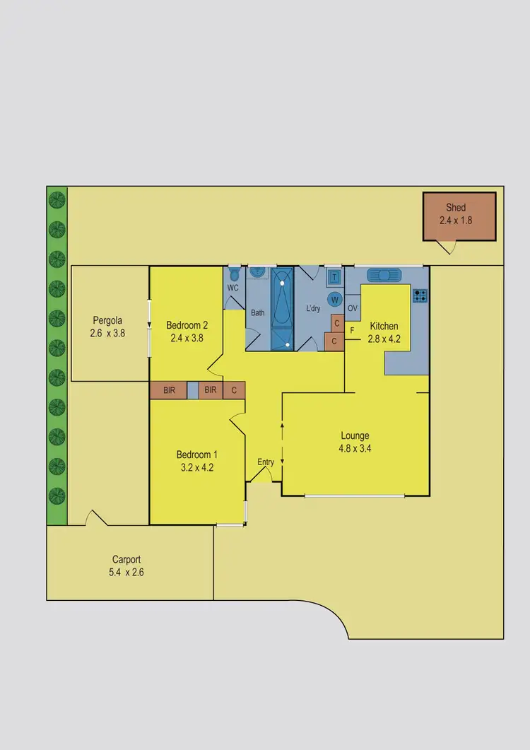 Floorplan of Homely unit listing, 1/28 Raeburn Street, Pascoe Vale VIC 3044