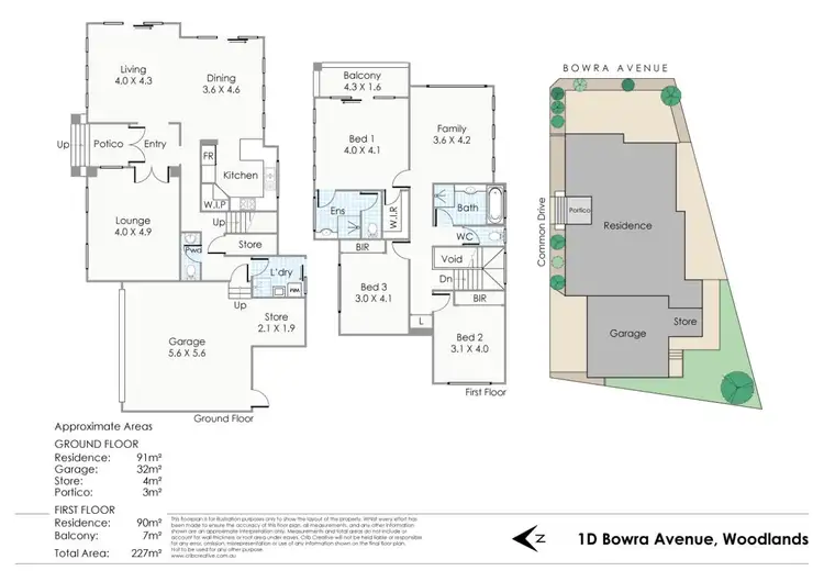 Floorplan of Homely townhouse listing, 1d Bowra Avenue, Woodlands WA 6018
