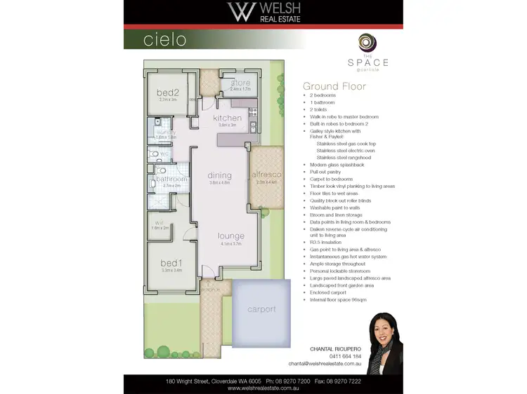 Floorplan of Homely apartment listing, 6/106 Star Street, Carlisle WA 6101