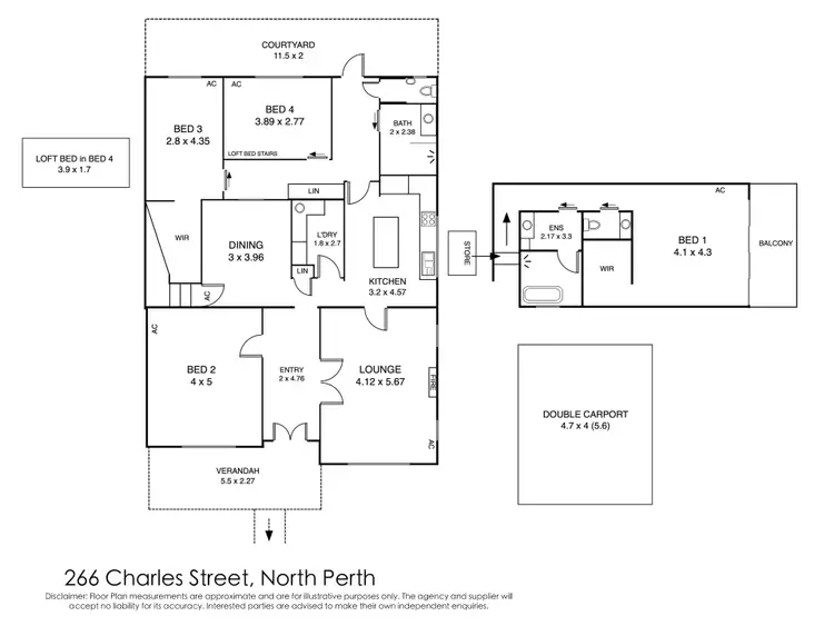 Floorplan of Homely house listing, 266 Charles Street, North Perth WA 6006
