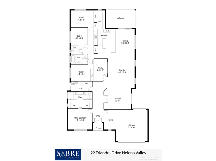 Floorplan of Homely house listing, 22 Triandra Drive, Helena Valley WA 6056