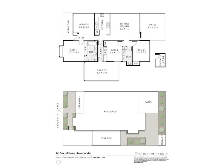 Floorplan of Homely villa listing, 5/1 Secrett Lane, Kalamunda WA 6076
