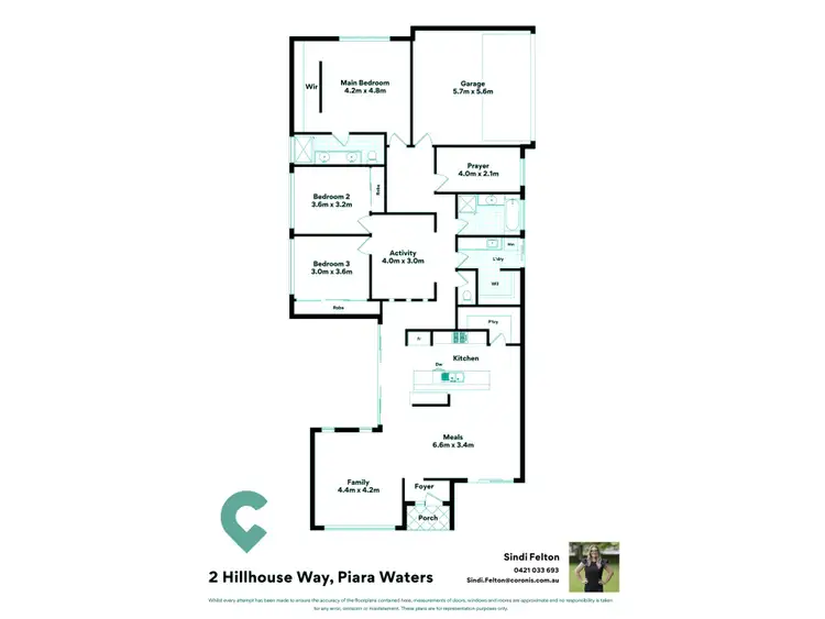 Floorplan of Homely house listing, 2 Hillhouse Way, Piara Waters WA 6112