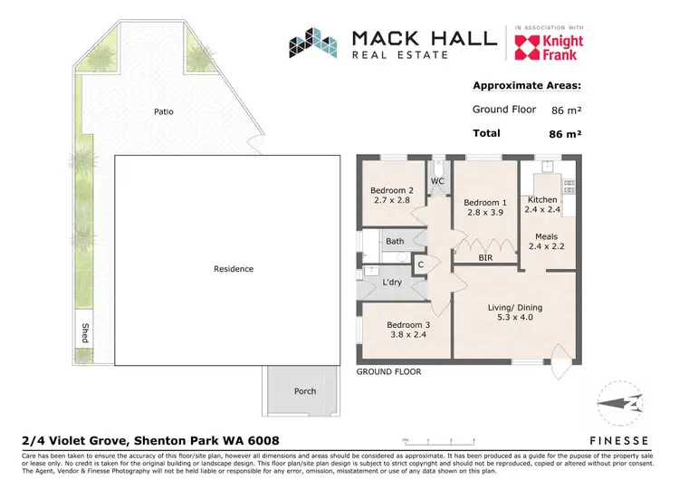 Floorplan of Homely house listing, 2/4 Violet Grove, Shenton Park WA 6008