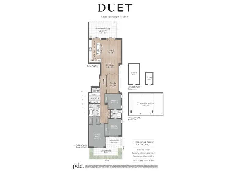 Floorplan of Homely apartment listing, 1/5 Bindaring Parade, Claremont WA 6010