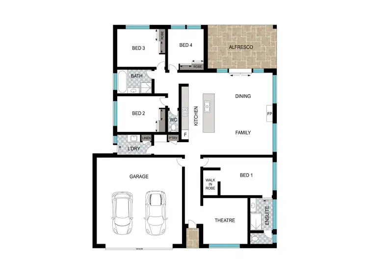 Floorplan of Homely house listing, 5 Binfield Street, Australind WA 6233
