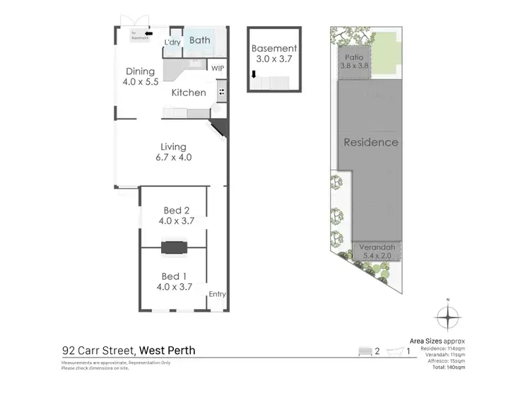 Floorplan of Homely house listing, 92 Carr Street, West Perth WA 6005
