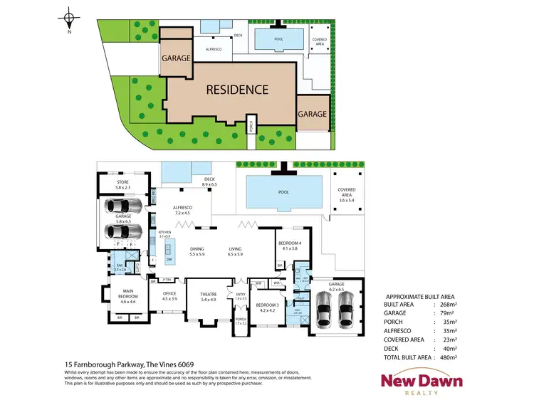Floorplan of Homely house listing, 15 Farnborough Parkway, The Vines WA 6069