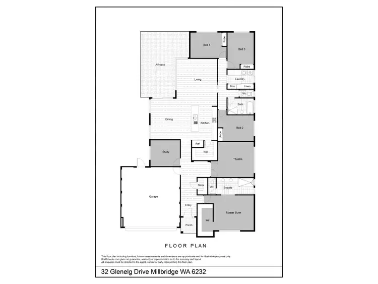 Floorplan of Homely house listing, 32 Glenelg Drive, Millbridge WA 6232