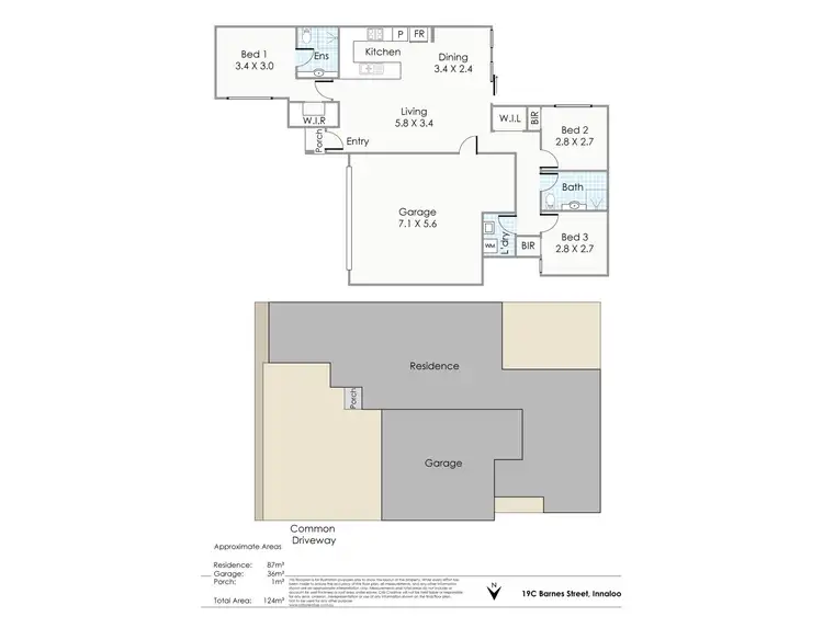 Floorplan of Homely villa listing, 19C Barnes Street, Innaloo WA 6018