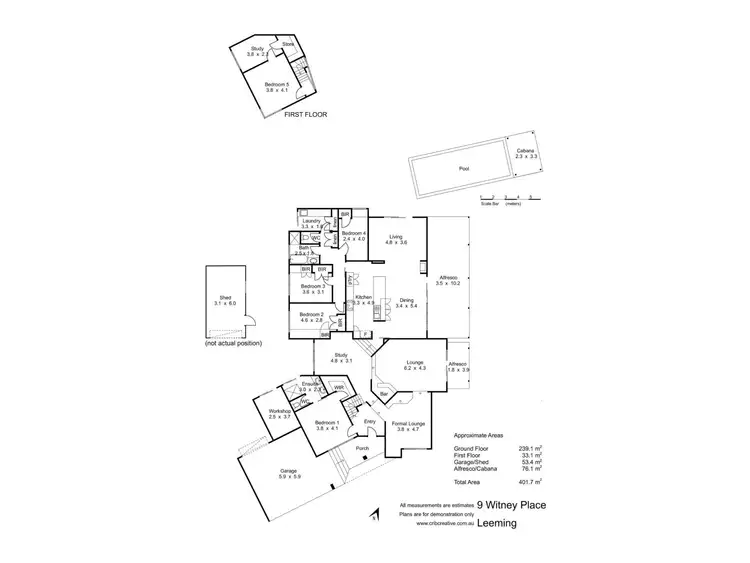 Floorplan of Homely house listing, 9 Witney Place, Leeming WA 6149