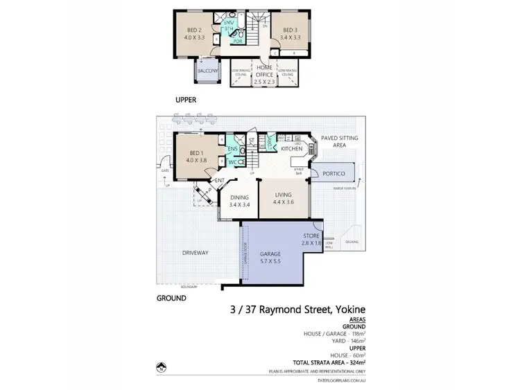 Floorplan of Homely townhouse listing, 3/37 Raymond Street, Yokine WA 6060