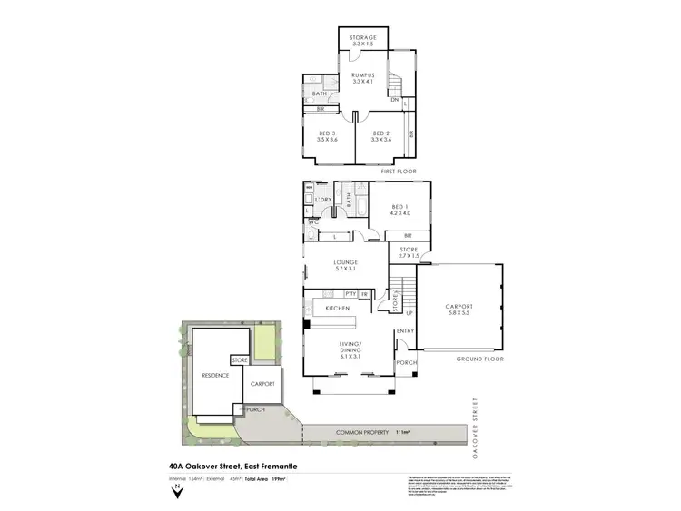 Floorplan of Homely house listing, 40a Oakover Street, East Fremantle WA 6158