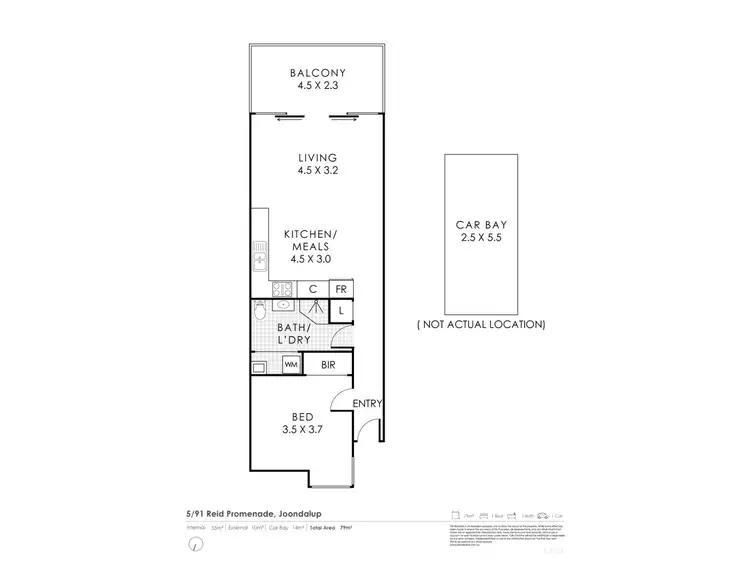 Floorplan of Homely apartment listing, 5/91 Reid Promenade, Joondalup WA 6027