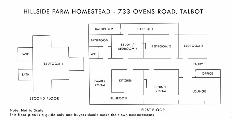 Floorplan of Homely rural property listing, 733 Ovens Road, Talbot WA 6302