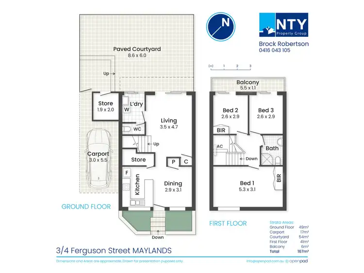 Floorplan of Homely townhouse listing, 3/4 Ferguson Street, Maylands WA 6051