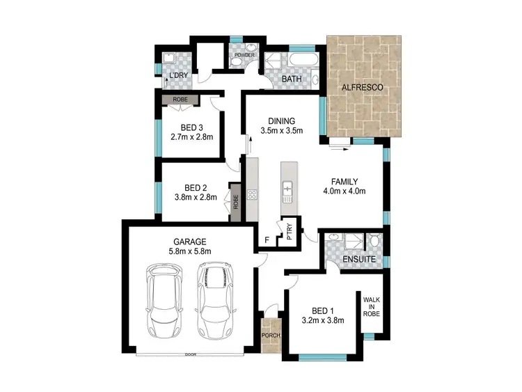 Floorplan of Homely house listing, 6 Quealum Way, Dalyellup WA 6230