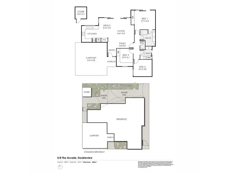 Floorplan of Homely villa listing, 5/8 The Arcade, Doubleview WA 6018