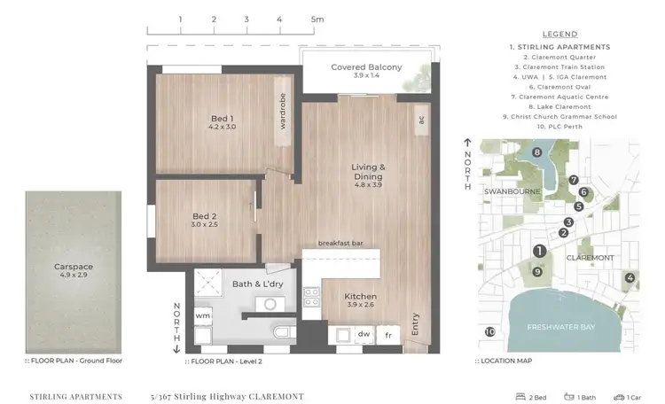 Floorplan of Homely apartment listing, 5/367 Stirling Highway, Claremont WA 6010