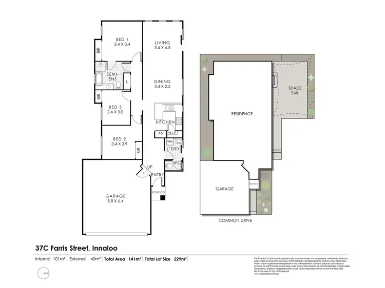Floorplan of Homely villa listing, 37C Farris Street, Innaloo WA 6018