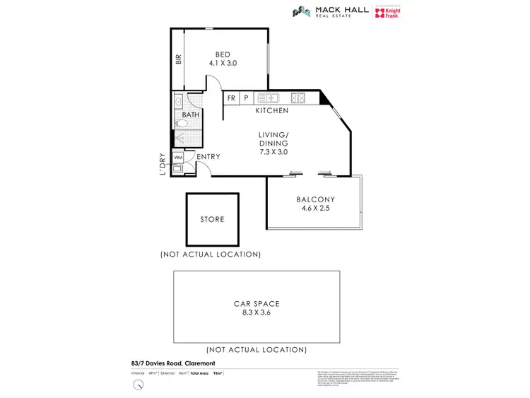 Floorplan of Homely apartment listing, 83/7 Davies Road, Claremont WA 6010