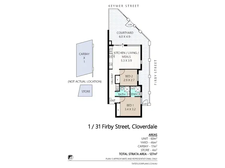 Floorplan of Homely apartment listing, 1/31 Firby Street, Cloverdale WA 6105