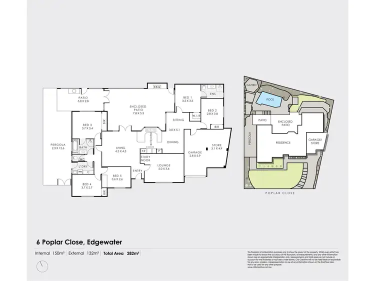 Floorplan of Homely house listing, 6 Poplar Close, Edgewater WA 6027