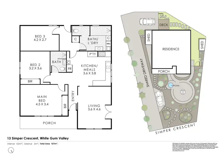 Floorplan of Homely house listing, 13 Simper Crescent, White Gum Valley WA 6162