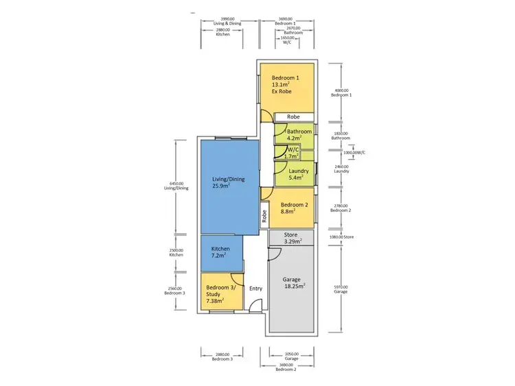 Floorplan of Homely villa listing, 26/27 Pearson Drive, Success WA 6164