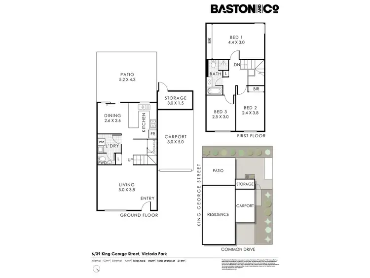 Floorplan of Homely townhouse listing, 6/39 King George Street, Victoria Park WA 6100