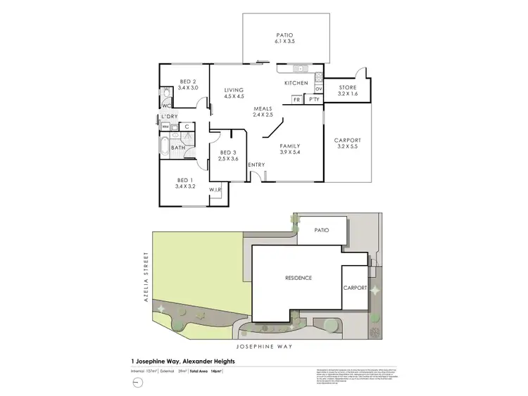 Floorplan of Homely house listing, 1 Josephine Way, Alexander Heights WA 6064